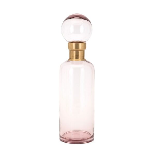 LOLETTA LARGE GLASS BOTTLE WITH STOPPER
