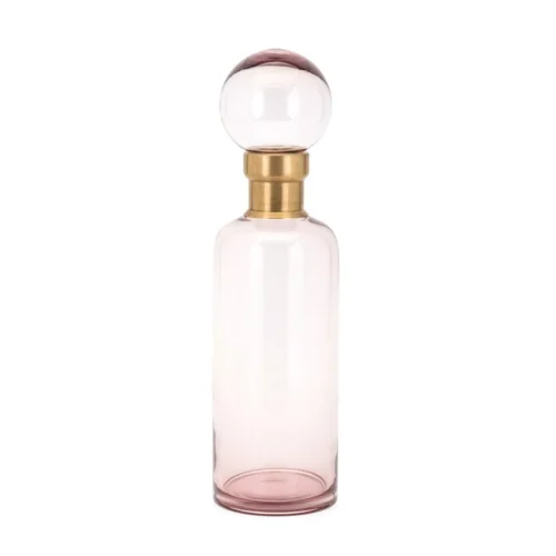 LOLETTA LARGE GLASS BOTTLE WITH STOPPER