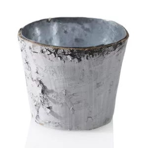 BIRCH POT WITH ZINC