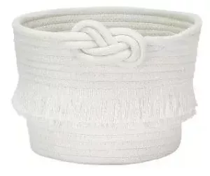 SMALL COILED ROPE BASKET