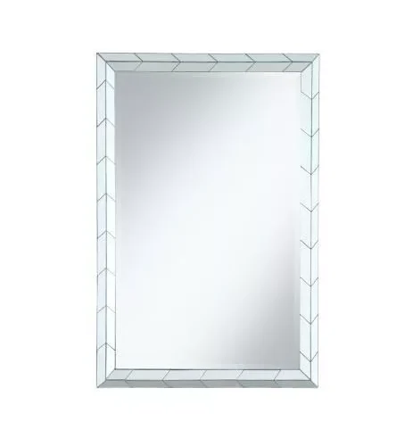 GLASS CHEVRON PATTERN MIRROR