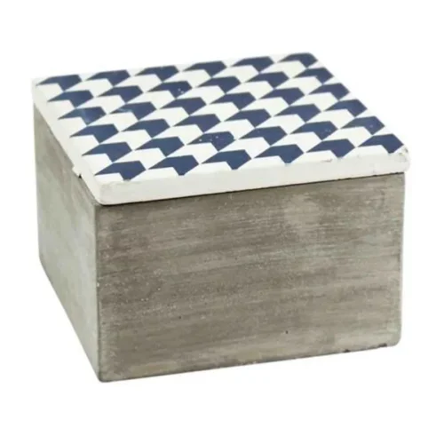 CEMENT BOX W BLUE/IVORY LID