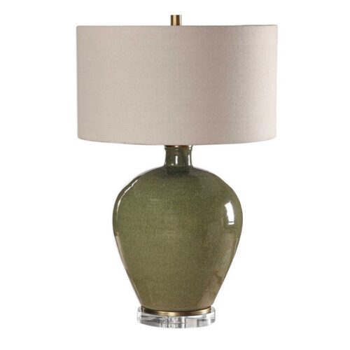 ELVA GREEN GLAZE LAMP