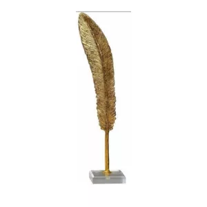 GOLD ACRYLIC FEATHER STAND