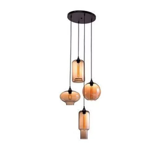 LAMBIE CEILING LAMP RUST & AMBER