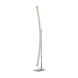 CHROME LED FLOOR LAMP WITH CRYSTALS