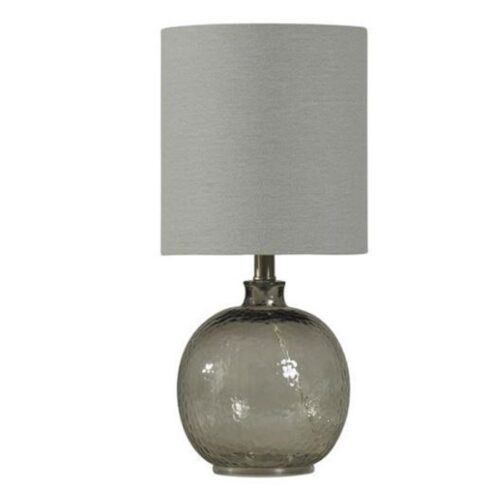 MINI SPANISH GLASS BALL LAMP SMOKE FINISH