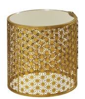 GOLD METAL GLASS TOP TABLE