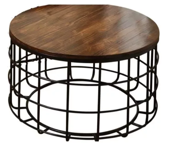 SM CHERRY TOP IRON RD COFFEE TABLE