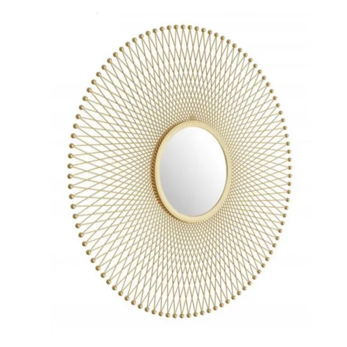 GOLD GLOW ROUND MIRROR