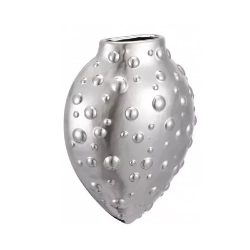 MINI PUNTOS MATTE SILVER WALL VASE