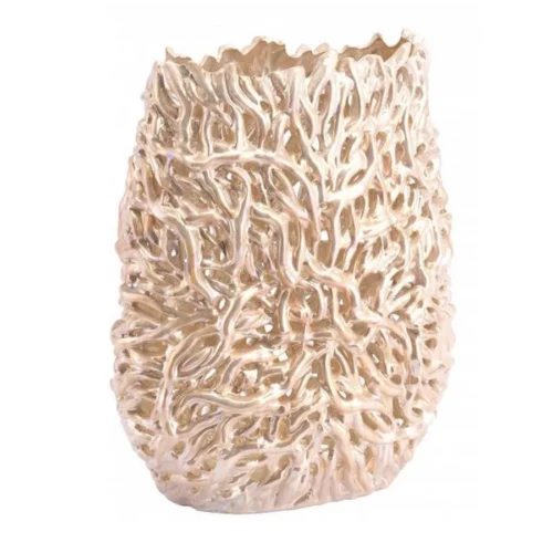 SHORT PEARL VASE GOLD