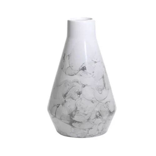 BLACK AND WHITE CERAMIC BEAKER VASE