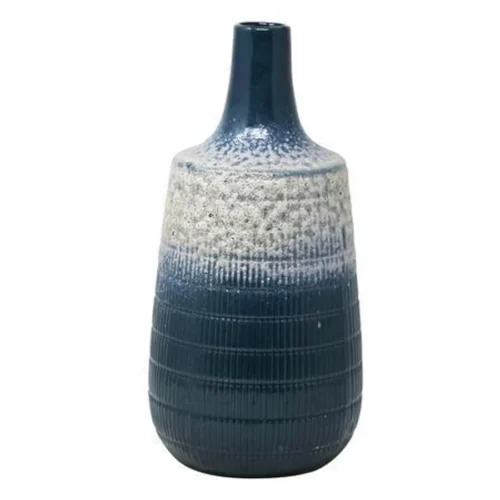 BLUE AND WHITE GLAZE TEXTURE VASE – (Duplicate Imported from WooCommerce)