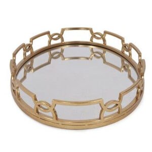 BRIGHT GOLD METAL TRAY