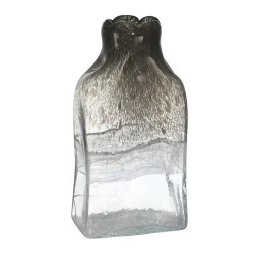 SMOKE GLASS BOTTLE VASE