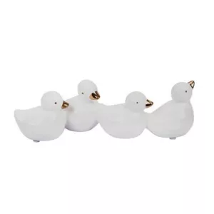 WHITE AND GOLD DOLOMITE DUCKS