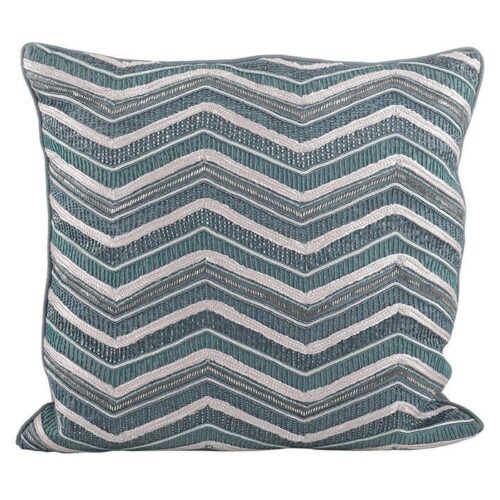 SEA GREEN ZIG ZAG PILLOW