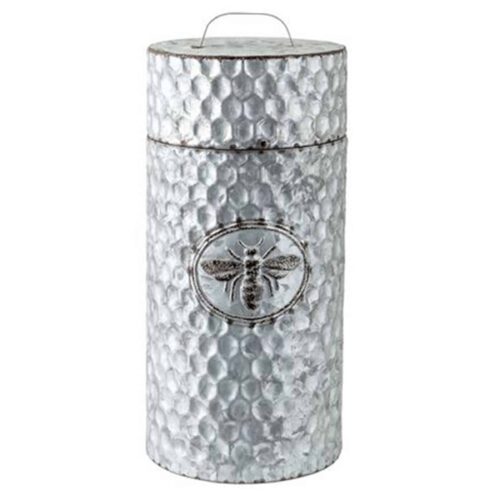 TY HONEYBEE GALVANIZED CONTAINER , LARGE