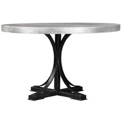 ROCHELLE ZINC ROUND DINING TABLE