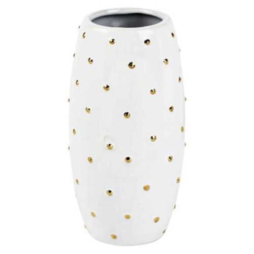 GOLD POLKA DOT VASE