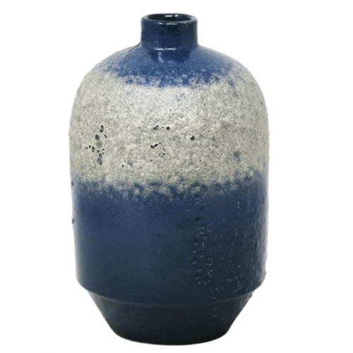 BLUE AND WHITE GLAZE TEXTURE VASE