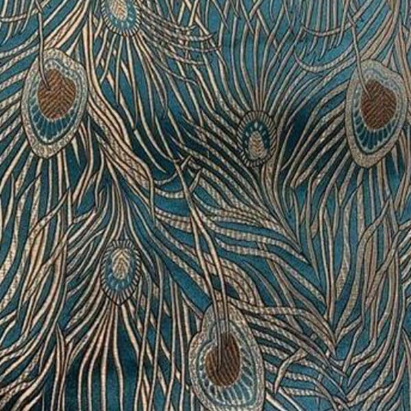 AQUA PEACOCK PRINT PILLOW COVER - Image 2