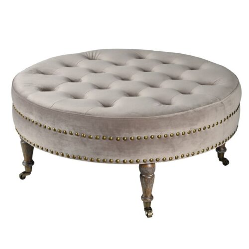 EVANS ROUND OTTOMAN