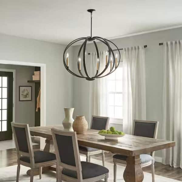 ELATA COLLECTION 8 LIGHT CHANDELIER-OLDE BRONZE - Image 2