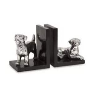 PAIR OF DOGS BOOK ENDS