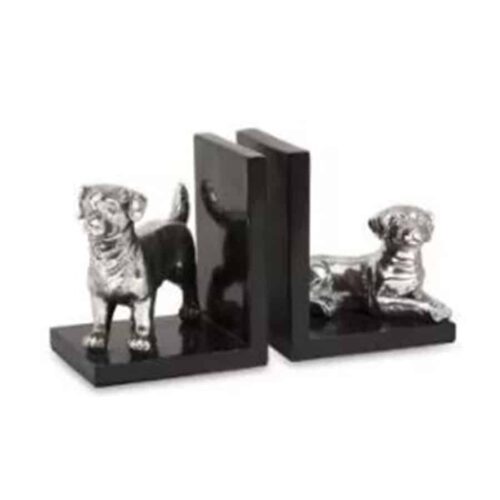 PAIR OF DOGS BOOK ENDS