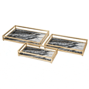 CONTRAST FAUX MARBLE TRAY – SMALL ONLY