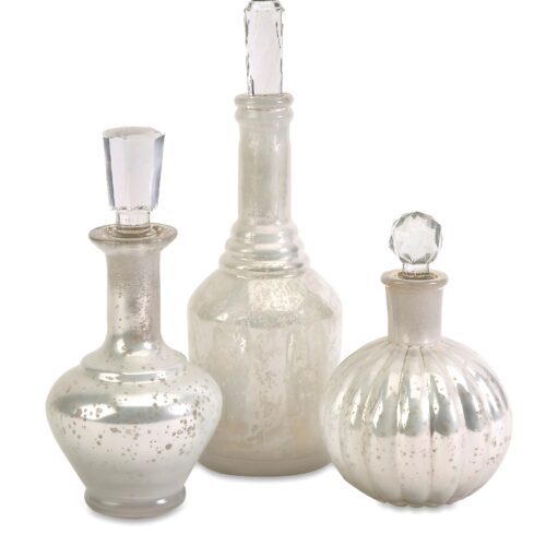 CURRAN LARGE MEDIUM and SMALL GLASS BOTTLES