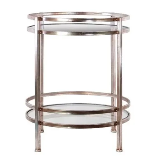 BEVELED MIRROR TOP TABLE