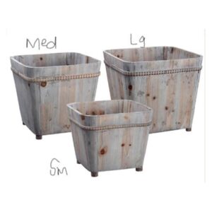 MED NATURAL WOOD CONTAINER