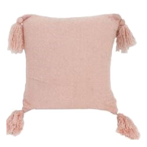 LT ROSE MOHAIR TASSEL PILLOW