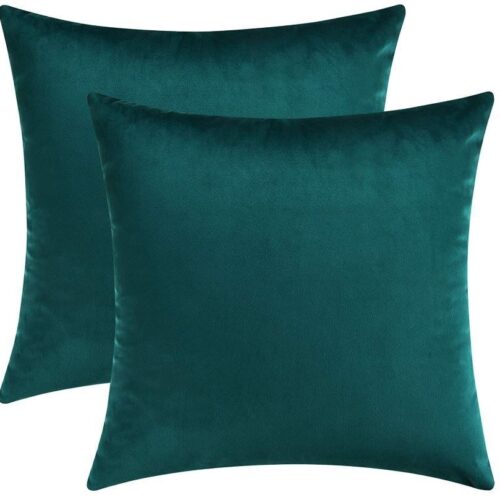 COZY TEAL VELVET DECOR PILLOWS