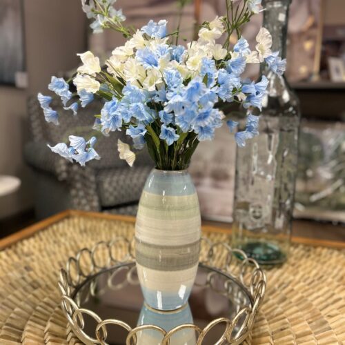 BLUE MULTICOLOR CERAMIC CONE VASE – (Duplicate Imported from WooCommerce)