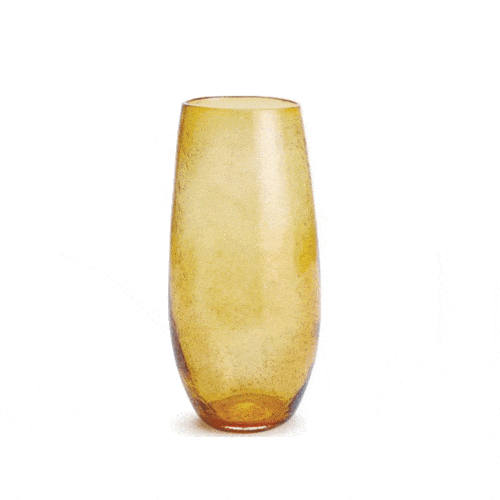 CLAIRE VASE, AMBER 11.5″