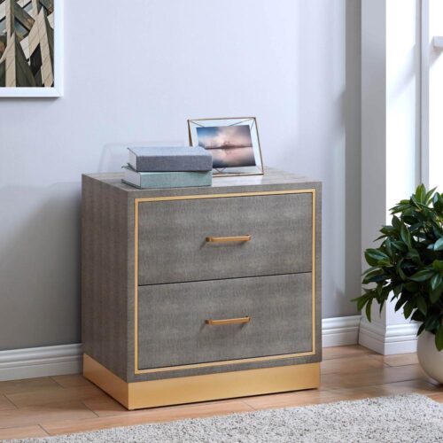 EDINBURGH FAUX SHAGREEN NIGHT STAND