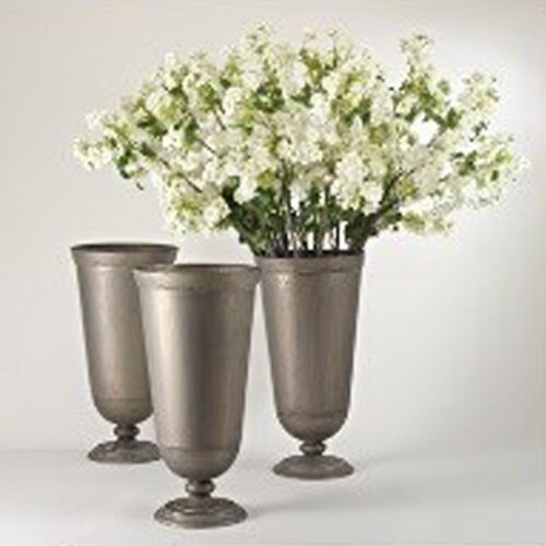 BELLEVUE RUSTIC URN SILVER