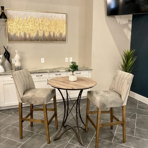 WEATHERED BARK BISTRO TABLE