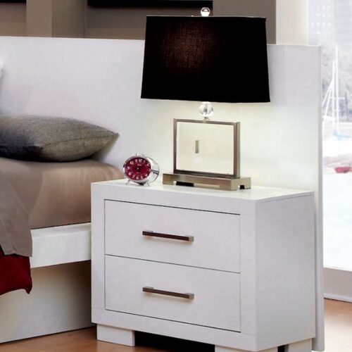 JESSICA 2-DRAWER NIGHTSTAND, WHITE