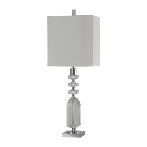 CRYSTAL & CHROME TABLE LAMP