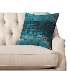 BLUE AND SILVER THROW PILLOW