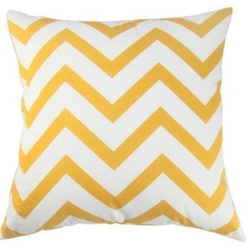 YELLOW CHEVRON PILLOW COVER