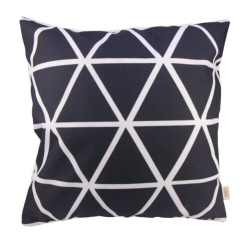 BLACK AND WHITE DIAMOND PILLOW COVER