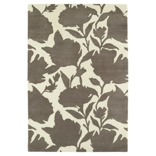 GREIGE IVORY LARGE SCALE PRINT RUG      5′ X 7.9′