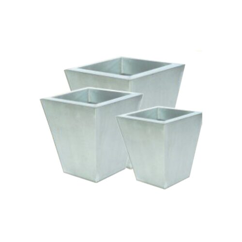 SILVER ZINC PLANTER