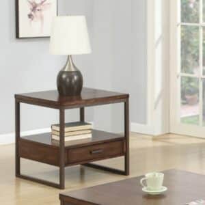 LIGHT BROWN END TABLE